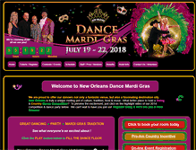 Tablet Screenshot of dancemardigras.com